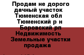 Продам не дорого дачный участок - Тюменская обл., Тюменский р-н, Боровский рп Недвижимость » Земельные участки продажа   